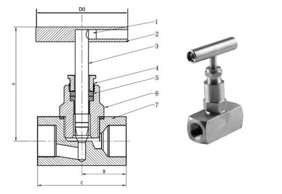 Van kim ren thiết bị đo 2 &quot;Female NPT 6000PSI SS316